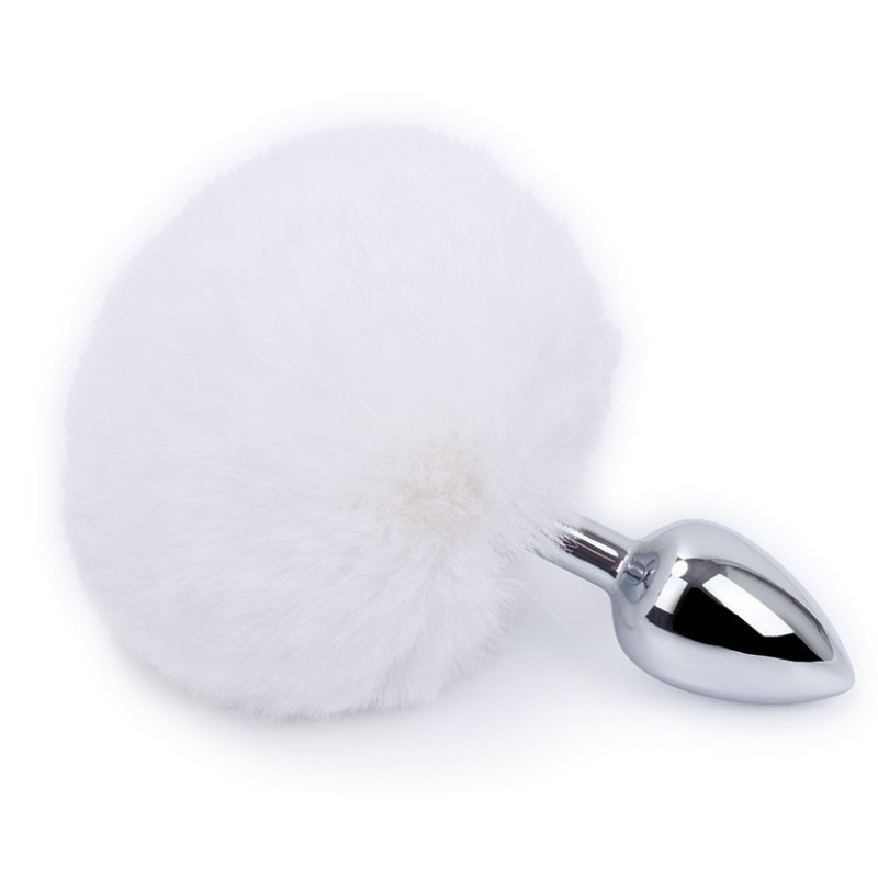 Kiotos Plug Queue de lapin Bunny Tail 6 x 2.7 cm Blanc